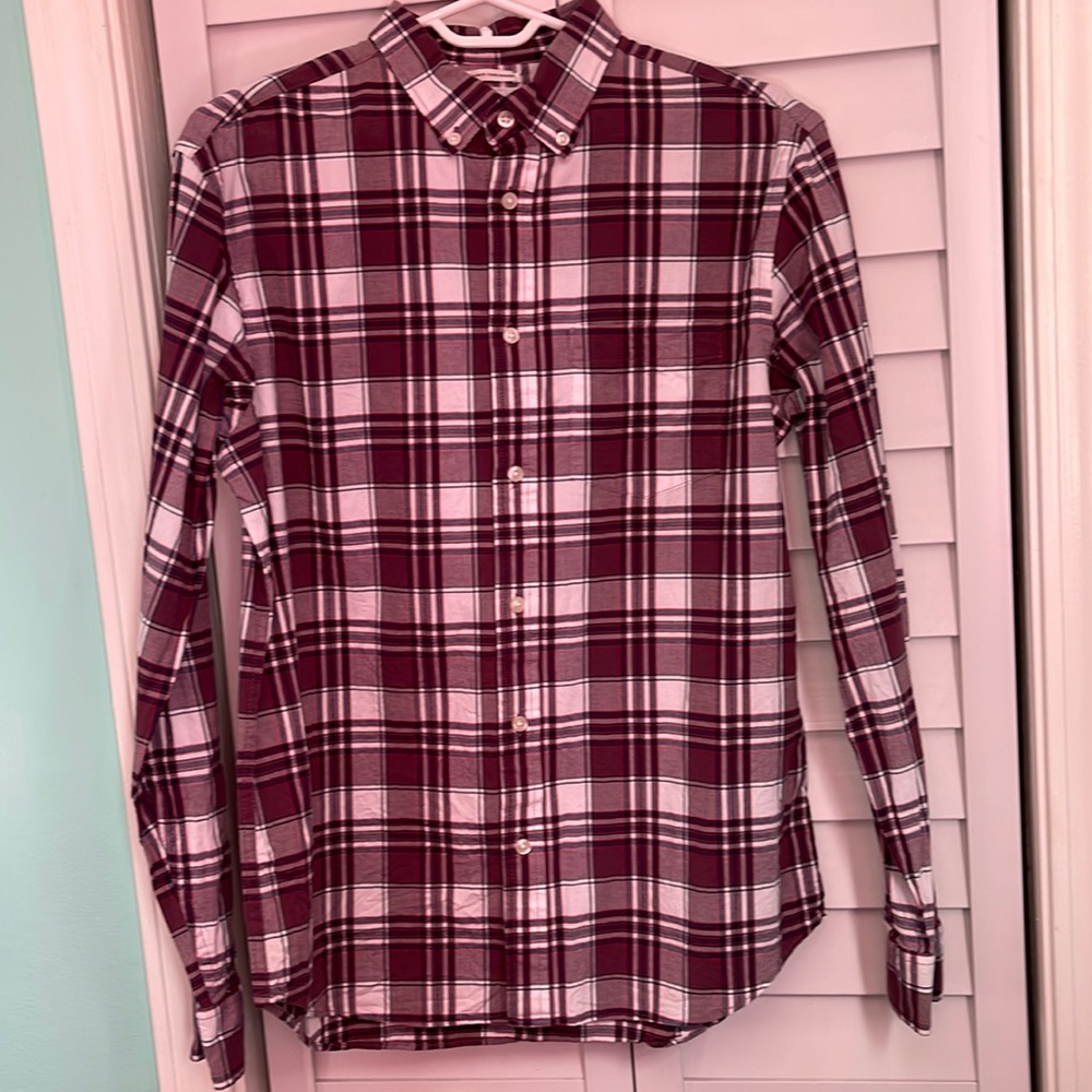 Mens button down long sleeve shirt